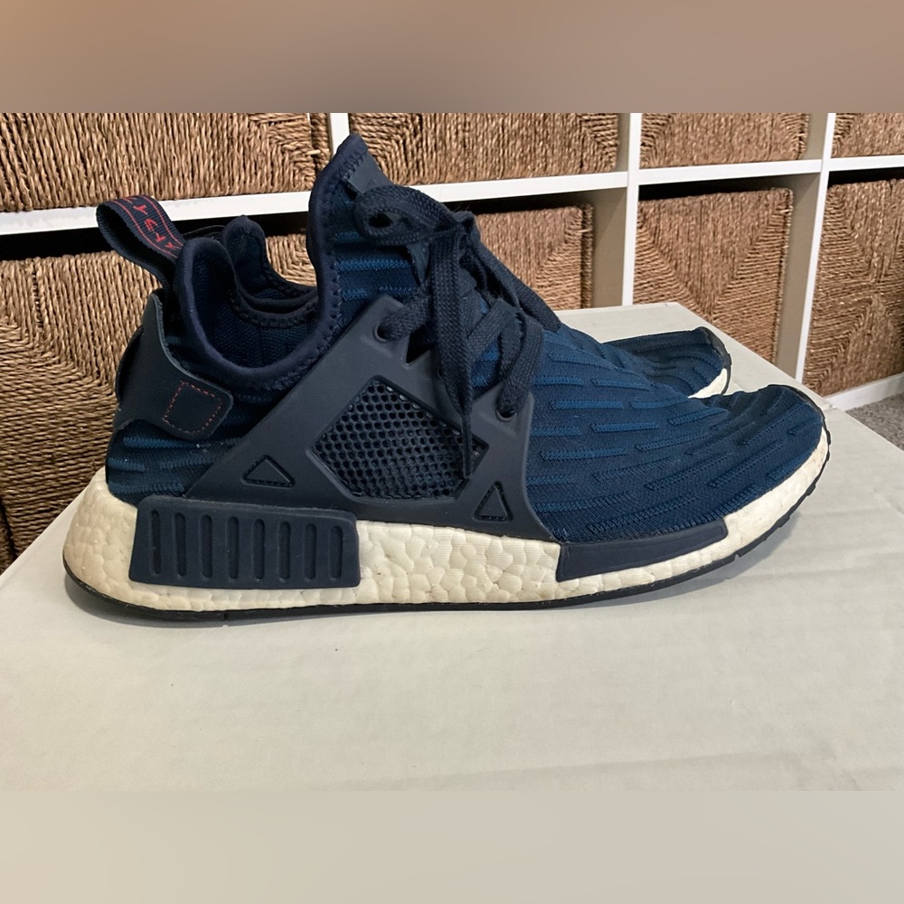 adidas NMD R1 Navy Blue with Cream Midsole Sneakers
